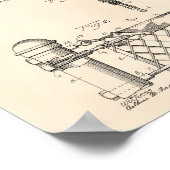 テニスネット1934パテントアートオールドピーパー ポスター (角)