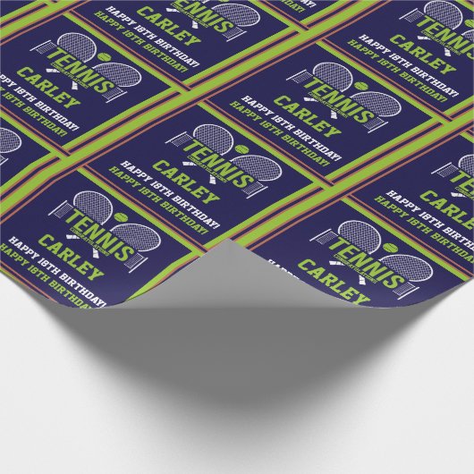 テニスネームエイジ気持ち誕生日 ラッピングペーパー (角)