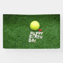 テニスハッピーバースデーとラブハート