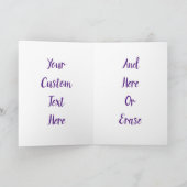 テニスハッピーバースデーガールスポーツかわいいピンクパープル カード (内部)