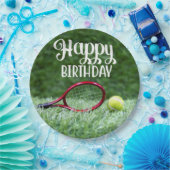 テニスハッピーバースデー紙プレート ペーパープレート (パーティー)