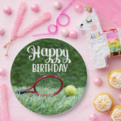 テニスハッピーバースデー紙プレート ペーパープレート (パーティー)