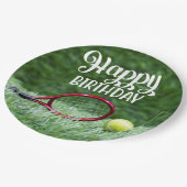 テニスハッピーバースデー紙プレート ペーパープレート (アングル)