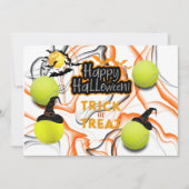 テニスハローウィンパーティ紙プレート 招待状 (正面)