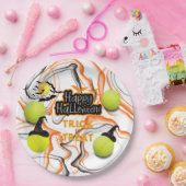 テニスハローウィンパーティ ペーパープレート (パーティー)