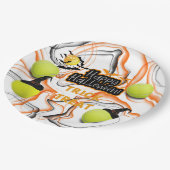 テニスハローウィンパーティ ペーパープレート (アングル)