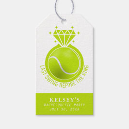 テニスバチェロレッテラストスイング前リングや輪 ギフトタグ