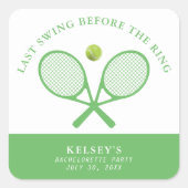 テニスバチェロレッテラストスイング前リングや輪 スクエアシール (正面)