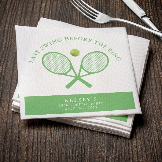 テニスバチェロレッテラストスイング前リングや輪 スタンダードカクテルナプキン