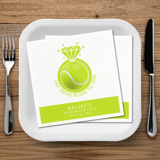 テニスバチェロレッテラストスイング前リングや輪 スタンダードカクテルナプキン