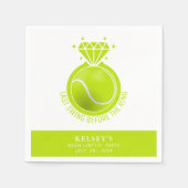 テニスバチェロレッテラストスイング前リングや輪 スタンダードカクテルナプキン (正面)