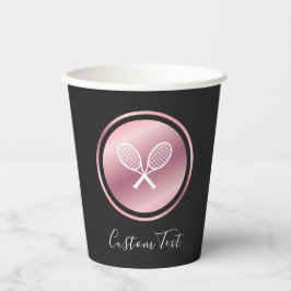 テニスバラ金ゴールドラケットカスタム文字プレイヤーパーティー 紙コップ