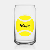 テニスバースデーパーティーはグラスの贈り物を形作ることができる ガラス缶 (正面)