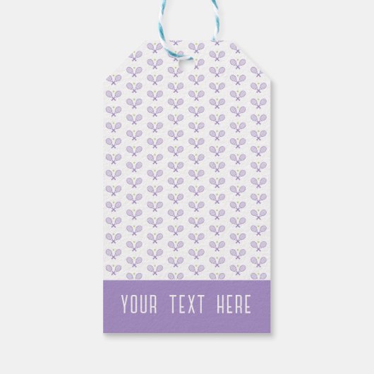 テニスパターンカスタムテニス ギフトタグ (裏面)