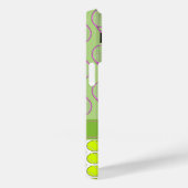 テニスパターン名前をカスタムするピンクグリーン Case-Mate iPhoneケース (裏面 / 右)