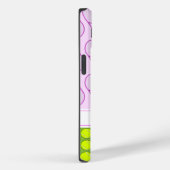 テニスパターン名前をカスタムするピンクグリーン Case-Mate iPhoneケース (裏面 / 右)