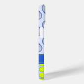 テニスパターン名前をカスタムするブルー Case-Mate iPhoneケース (裏面 / 右)