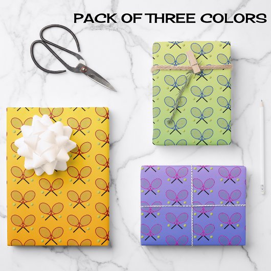 テニスパターン(の模様が)ある ラッピングペーパーシート