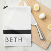 テニスパーソナライズされたの名前またはモノグラム キッチンタオル (四つ折り)