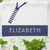 テニスパーソナライズされたの名前またはモノグラム キッチンタオル (折り畳み)