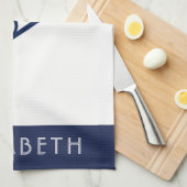 テニスパーソナライズされたの名前またはモノグラム キッチンタオル (四つ折り)