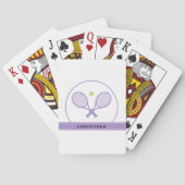テニスパーソナライズされたエレガントラケットとボールかわいい トランプ (裏面)