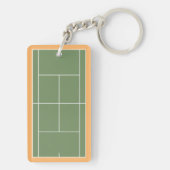 テニスパーソナライズされたギフト キーホルダー (裏面)