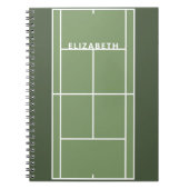 テニスパーソナライズされたギフト ノートブック (正面)