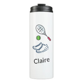 テニスパーソナライズされたシューズラケット&グリーンボールかわいい タンブラー