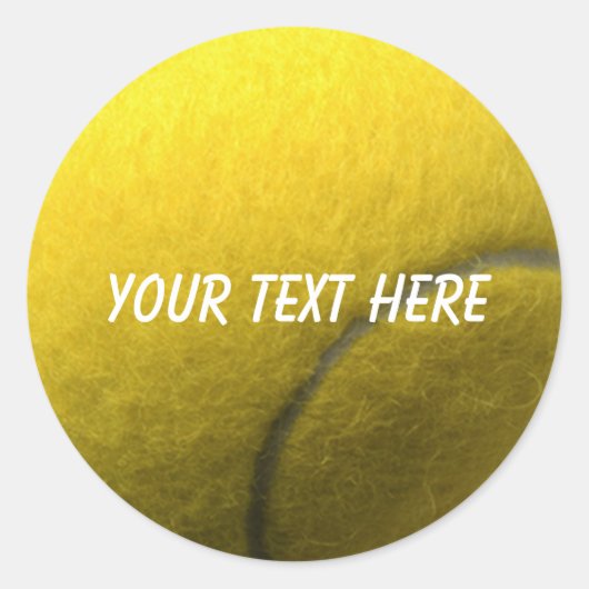 テニスパーソナライズされたシール ラウンドシール (正面)