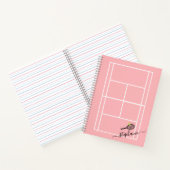 テニスパーソナライズされたスガーリークリプトモノグラム ノートブック (内部)