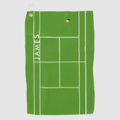 テニスパーソナライズされたスポーツタオル ゴルフタオル (正面)