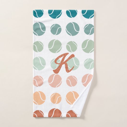 テニスパーソナライズされたトレンディーテラコッタ ハンドタオル (ハンドタオル)