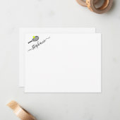 テニスパーソナライズされたノートカード ノートカード (正面/裏面インサイチュ)