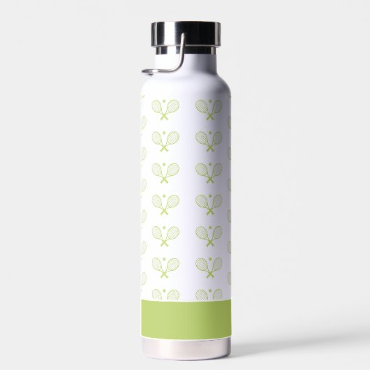 テニスパーソナライズされたパターン名前をカスタムするテニス ウォーターボトル (右面)