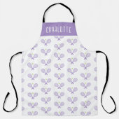 テニスパーソナライズされたパターン名前をカスタムするテニス エプロン (正面)