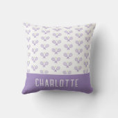 テニスパーソナライズされたパターン名前をカスタムするテニス クッション (裏面)