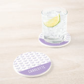 テニスパーソナライズされたパターン名前をカスタムするテニス コースター (側面)