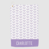 テニスパーソナライズされたパターン名前をカスタムするテニス ゴルフタオル (正面)