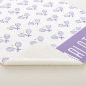 テニスパーソナライズされたパターン名前をカスタムするテニス シェルパブランケット (3/4)