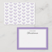 テニスパーソナライズされたパターン名前をカスタムするテニス ノートカード (正面/裏面)