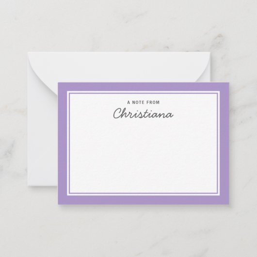 テニスパーソナライズされたパターン名前をカスタムするテニス ノートカード (裏面)