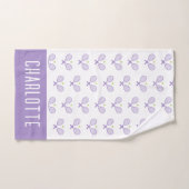 テニスパーソナライズされたパターン名前をカスタムするテニス ハンドタオル (ハンドタオル)