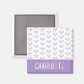 テニスパーソナライズされたパターン名前をカスタムするテニス マグネット (正面/裏面)