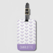 テニスパーソナライズされたパターン名前をカスタムするテニス ラゲッジタグ (正面縦)