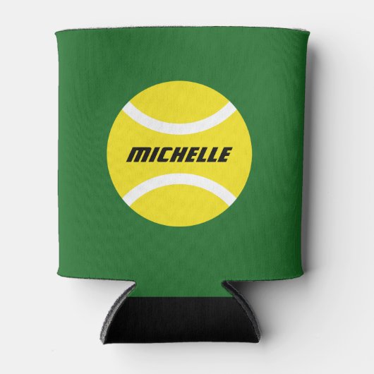 テニスパーソナライズされたパーティーボトルと缶クーラー 缶クーラー (正面)