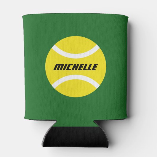 テニスパーソナライズされたパーティーボトルと缶クーラー 缶クーラー (裏面)