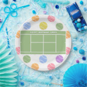 テニスパーソナライズされたパーティー誕生日 ペーパープレート (パーティー)