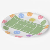 テニスパーソナライズされたパーティー誕生日 ペーパープレート (アングル)