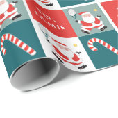 テニスパーソナライズされたホリデーギフトラッピング紙 ラッピングペーパー (ロールコーナー)